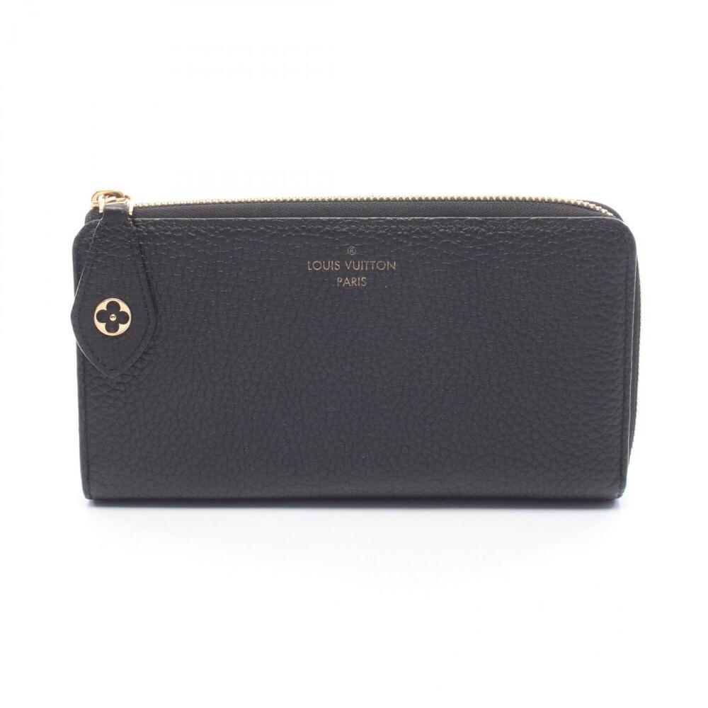 Louis Vuitton Portefeuille Comet Noir L-shaped Zipper Long Wallet, Taurillon ...